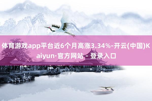 体育游戏app平台近6个月高涨3.34%-开云(中国)Kaiyun·官方网站 - 登录入口