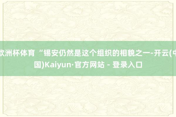 欧洲杯体育 “锡安仍然是这个组织的相貌之一-开云(中国)Kaiyun·官方网站 - 登录入口