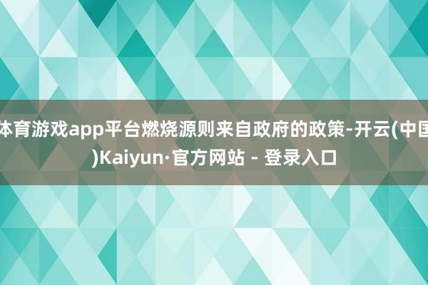 体育游戏app平台燃烧源则来自政府的政策-开云(中国)Kaiyun·官方网站 - 登录入口