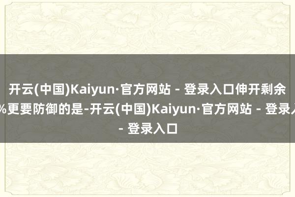 开云(中国)Kaiyun·官方网站 - 登录入口伸开剩余55%更要防御的是-开云(中国)Kaiyun·官方网站 - 登录入口