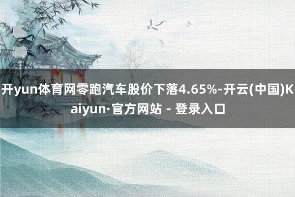 开yun体育网零跑汽车股价下落4.65%-开云(中国)Kaiyun·官方网站 - 登录入口