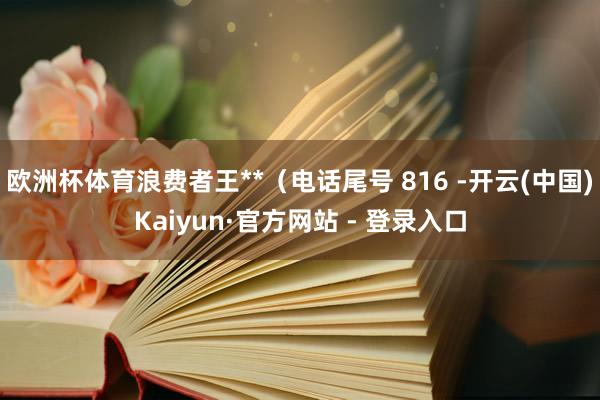 欧洲杯体育浪费者王**（电话尾号 816 -开云(中国)Kaiyun·官方网站 - 登录入口