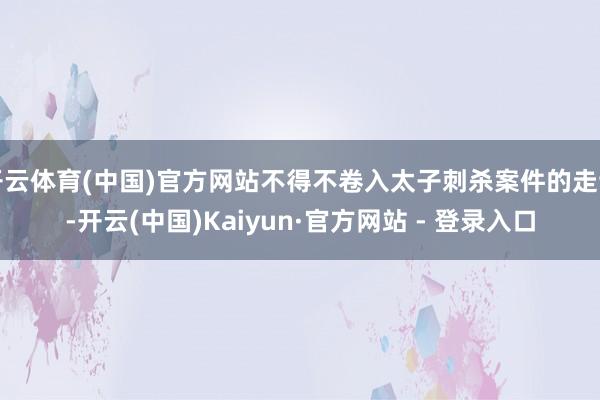 开云体育(中国)官方网站不得不卷入太子刺杀案件的走访-开云(中国)Kaiyun·官方网站 - 登录入口