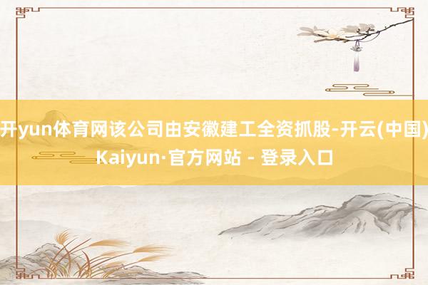 开yun体育网该公司由安徽建工全资抓股-开云(中国)Kaiyun·官方网站 - 登录入口
